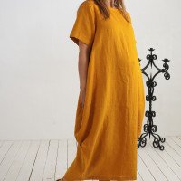 Robe boule ample de grossesse en lin BLANDA