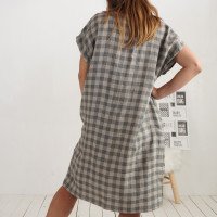 Robe ample de grossesse en lin à ceinture DANUBE