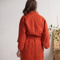 Peignoir kimono court en lin KOSI