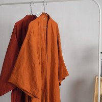 Peignoir kimono court en lin KOSI
