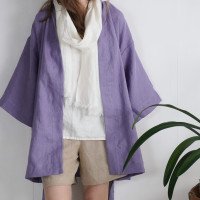 Peignoir kimono court en lin KOSI