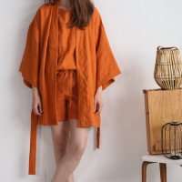Ensemble d’intérieur en lin KOSI, KASAI et RHINE, trois pièces