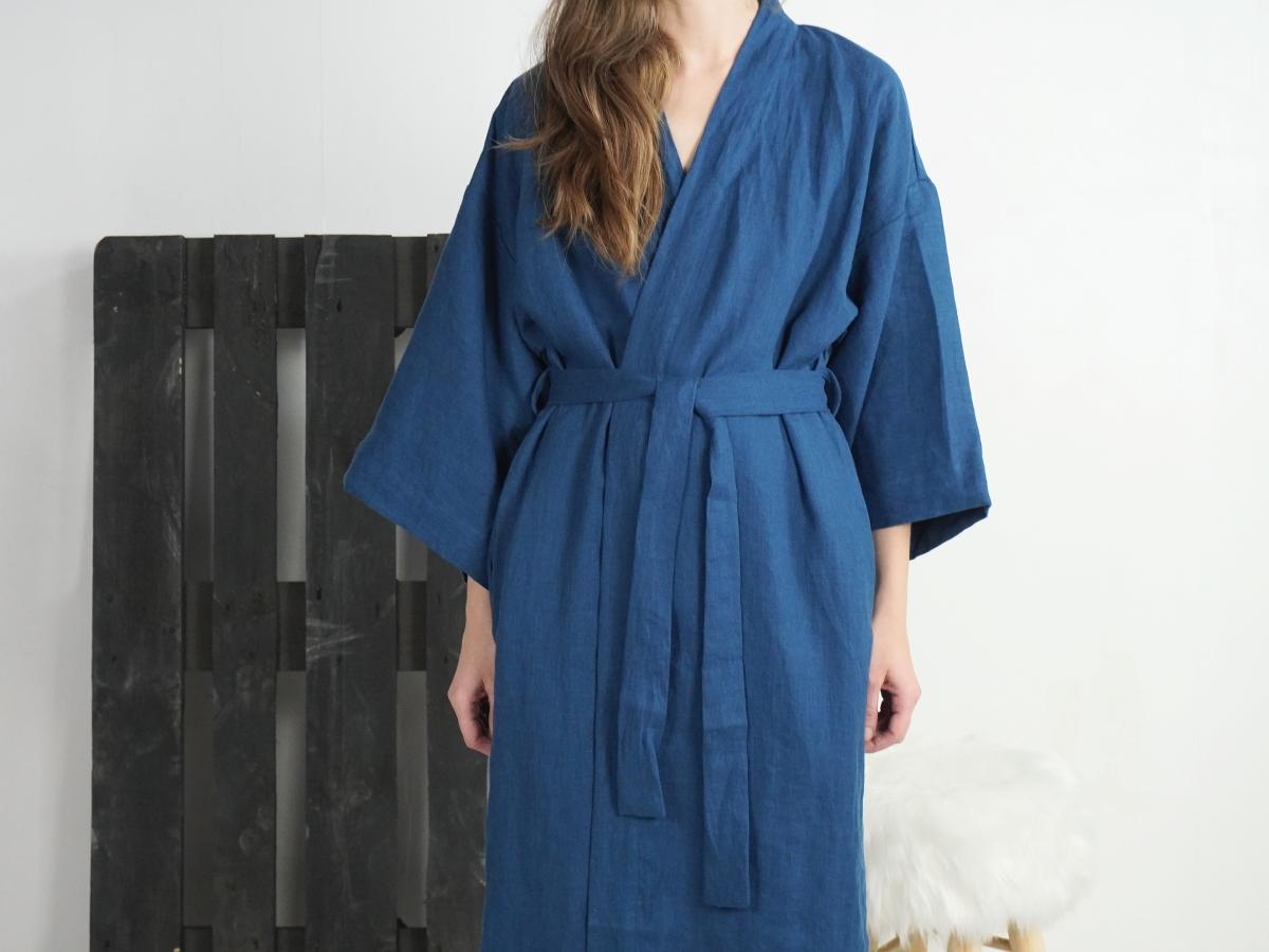 Peignoir long en lin GILA