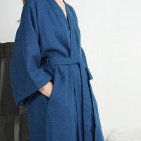 Peignoir long en lin GILA