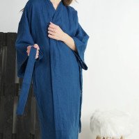 Peignoir long en lin GILA