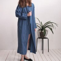 Peignoir long unisexe en lin TAPI