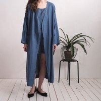 Peignoir long unisexe en lin TAPI