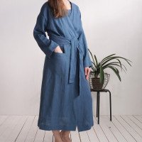 Peignoir long unisexe en lin TAPI