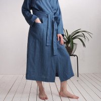 Peignoir long unisexe en lin TAPI