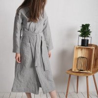 Peignoir long unisexe en lin TAPI