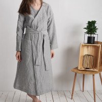 Peignoir long unisexe en lin TAPI