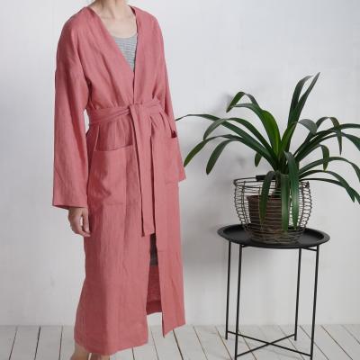 Peignoir long unisexe en lin TAPI