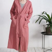 Peignoir long unisexe en lin TAPI