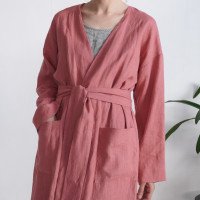 Peignoir long unisexe en lin TAPI