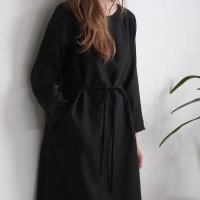 Robe midi en lin à manches longues SINDHU