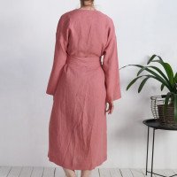 Peignoir long unisexe en lin TAPI