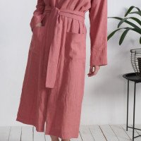 Peignoir long unisexe en lin TAPI