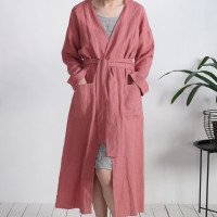 Peignoir long unisexe en lin TAPI