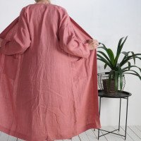Peignoir long unisexe en lin TAPI