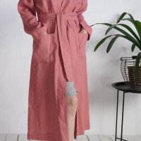 Peignoir long unisexe en lin TAPI