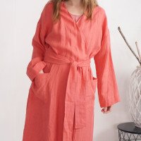 Peignoir long unisexe en lin TAPI