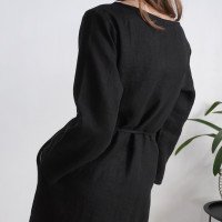 Robe midi en lin à manches longues SINDHU
