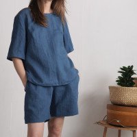 Ensemble en lin TARIM et NELSON, blouse et short