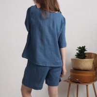 Ensemble en lin TARIM et NELSON, blouse et short
