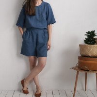 Ensemble en lin TARIM et NELSON, blouse et short