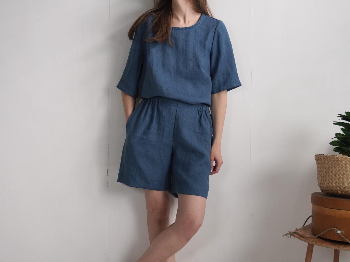 Ensemble en lin TARIM et NELSON, blouse et short