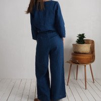 Ensemble en lin HAIHE et MAHI, blouse et pantalon large