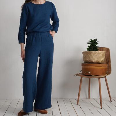 Ensemble en lin HAIHE et MAHI, blouse et pantalon large