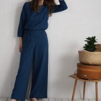 Ensemble en lin HAIHE et MAHI, blouse et pantalon large