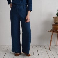 Ensemble en lin HAIHE et MAHI, blouse et pantalon large