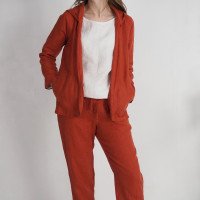 Ensemble en lin ESSEQUIBO et VOLGA, veste à capuche et pantalon