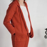 Ensemble en lin ESSEQUIBO et VOLGA, veste à capuche et pantalon