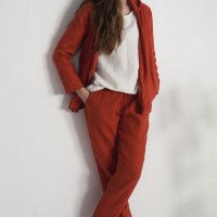 Ensemble en lin ESSEQUIBO et VOLGA, veste à capuche et pantalon