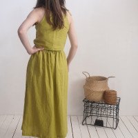 Ensemble en lin AMUR et MISSISSIPPI, caraco court et jupe longue