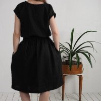 Ensemble en lin ELBE et MAGDALENA, blouse et jupe midi