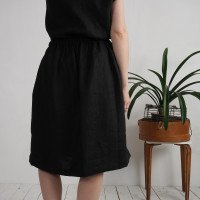 Ensemble en lin ELBE et MAGDALENA, blouse et jupe midi