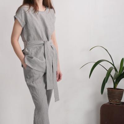 Ensemble en lin SHEBELLE et VOLGA, blouse et pantalon