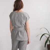 Ensemble en lin SHEBELLE et VOLGA, blouse et pantalon