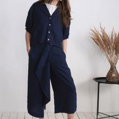 Ensemble en lin JURUA et BARCOO, veste et pantalon corsaire