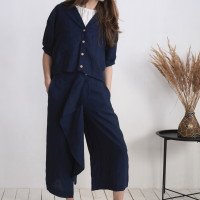 Ensemble en lin JURUA et BARCOO, veste et pantalon corsaire