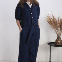 Ensemble en lin JURUA et BARCOO, veste et pantalon corsaire