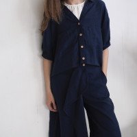 Ensemble en lin JURUA et BARCOO, veste et pantalon corsaire