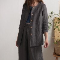Ensemble en lin VOLTA et COOPER, veste et pantalon large
