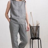 Ensemble en lin MURRAY et VOLGA, débardeur et pantalon