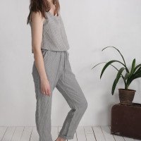 Ensemble en lin LEA et VOLGA, débardeur court et pantalon