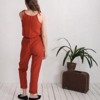 Ensemble en lin AMUR et VOLGA, caraco court et pantalon